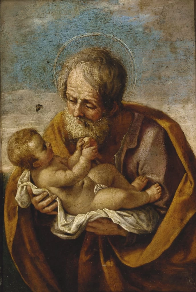  321-Giuseppe e il Cristo Bambino tra le sue braccia 